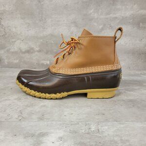 LL Bean Boots Womens Size 10 Duck Boot Tan Brown Made in Maine USA Snow